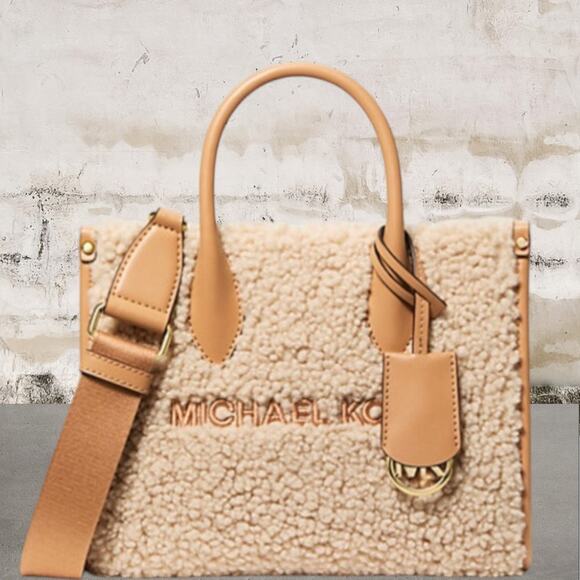 Michael Kors NWT Mirella Small Faux Shearling Crossbody Bag - Picture 3 of 8